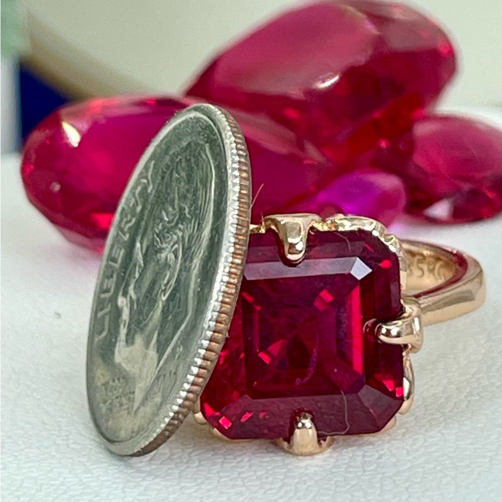 6ct Pigeon Ruby 14k Rolled Rose Gold Electroplated multiple sizes - Picture 11 of 16